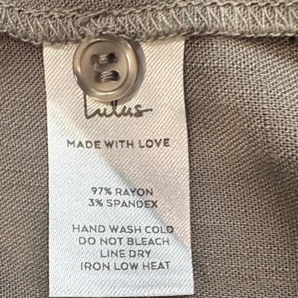 Lulu's Olive Oxford Comma Shirt Dress - Picture 7 of 10